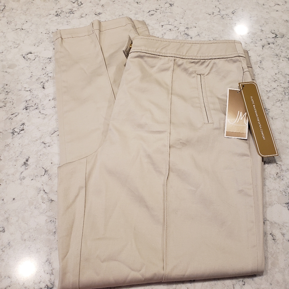 JM Collection Bright Alert Stonewall Slim Leg Pant Size 10 Casual Pant  NEW!
